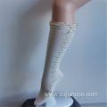 Dreamy White Lace Nylon Embroidered Princess High Socks